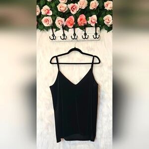 Old Navy Classic Black Velvet V Neck Camisole NWOT